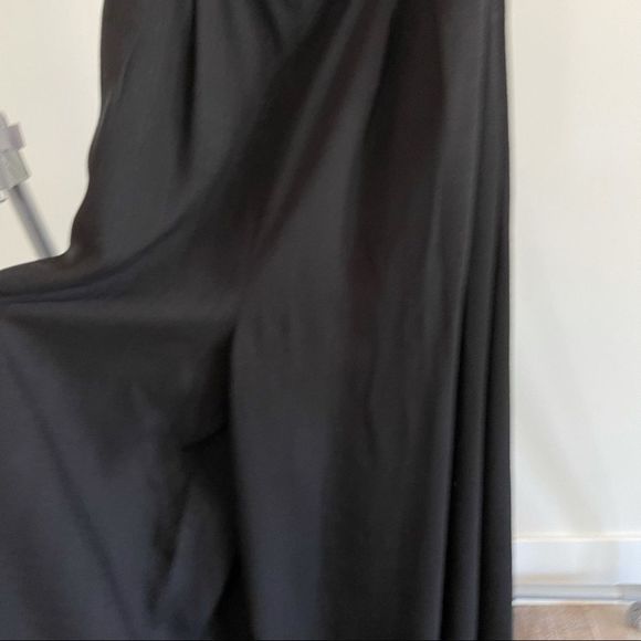 Brandon Maxwell Black Strapless Wide Leg Jumpsuit Gown Satin Trimmed Crepe - Picture 12 of 15